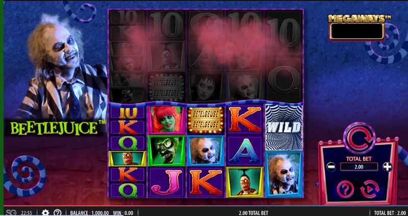 Beetlejuice Megaways slot game artwork