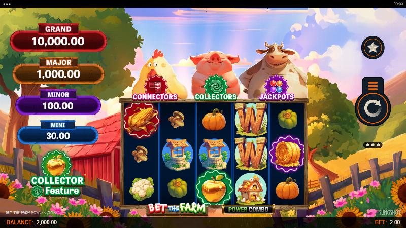 Bet The Farm Power Combo slot game artwork