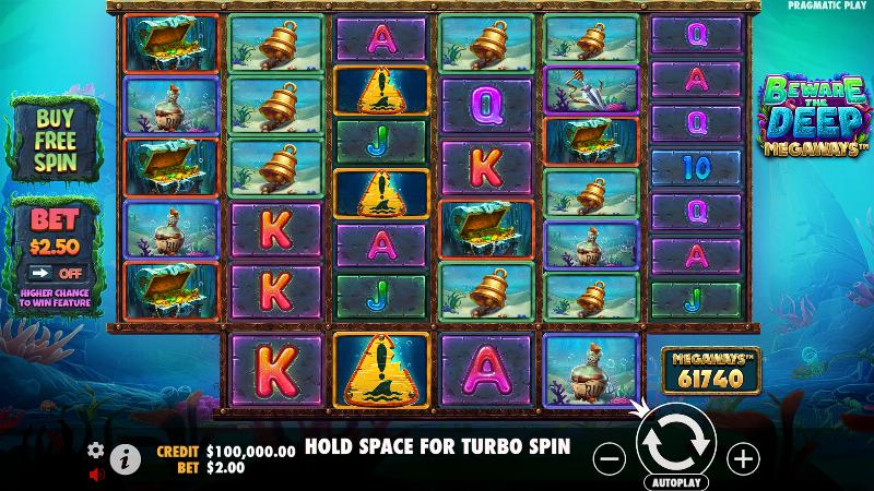 Beware The Deep Megaways slot game artwork
