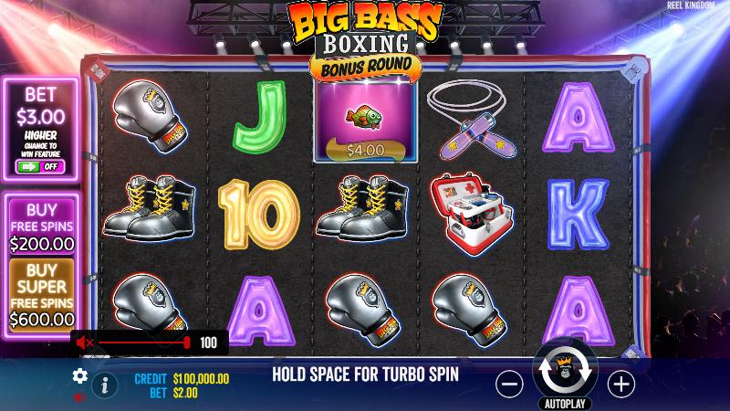 Big Bass Boxing Bonus Round slot game artwork