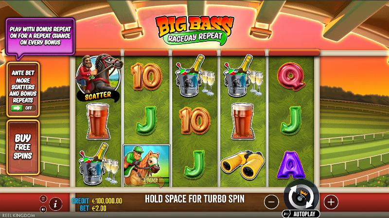Big Bass Raceday Repeat slot game artwork