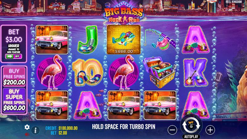 Big Bass Rock And Roll Enhanced Rtp slot game artwork