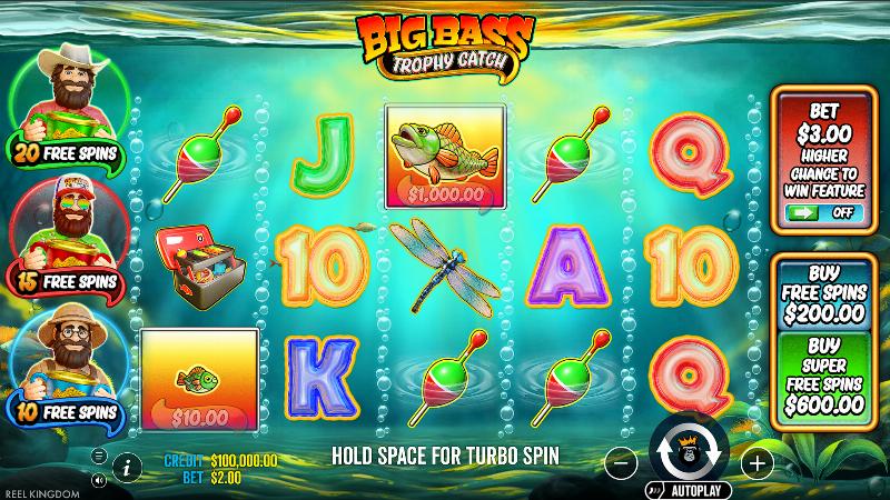 Big Bass Trophy Fishing slot game artwork
