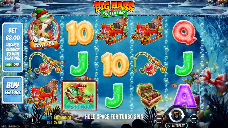 Big Bass Xmas Frozen Lake slot game artwork