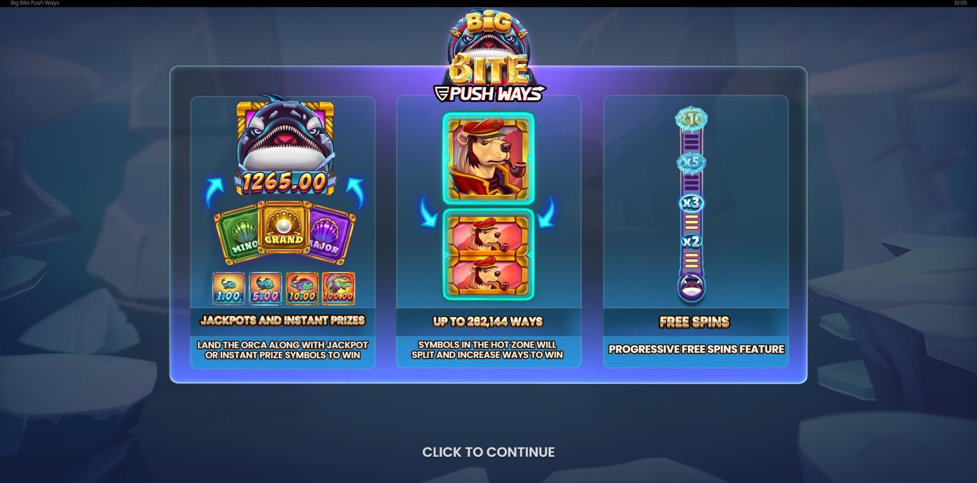 Big Bite Push Ways slot game artwork