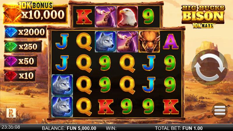 Big Bucks Bison 10K Ways slot game artwork