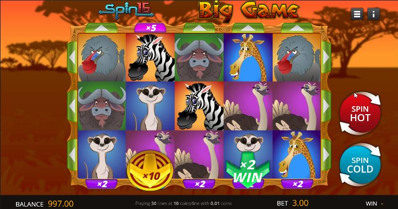 Big Game Spins16 slot game artwork