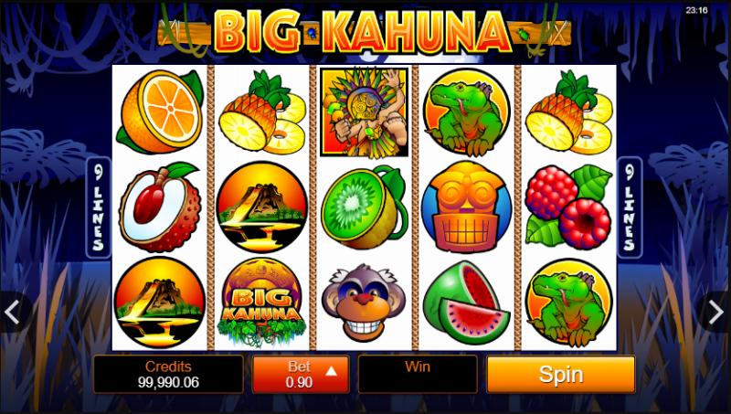 Big Kahuna slot game artwork