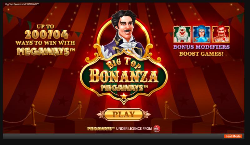 Big Top Bonanza Megaways slot game artwork