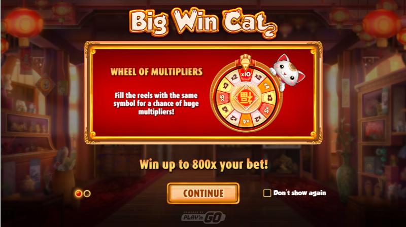 Big Win Cat slot game artwork