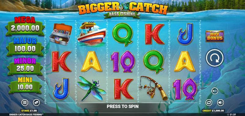 Bigger Catch Bass Fishing slot game artwork