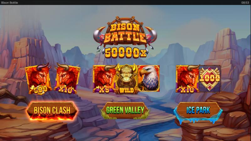 Bison Battle slot game artwork