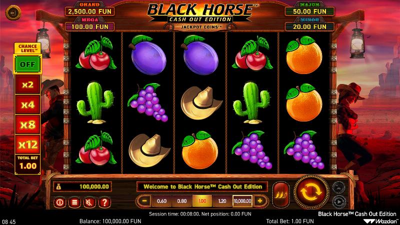 Black Horse Cash Out slot game artwork