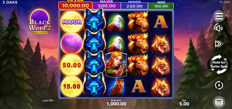 Black Wolf 2 slot game artwork