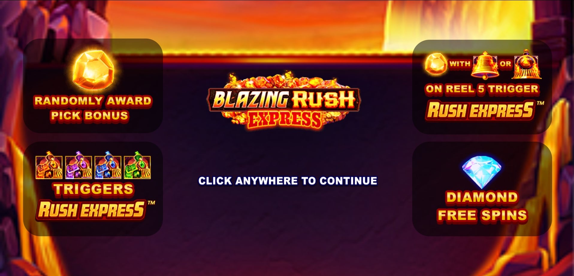 Blazing Rush Express slot game artwork