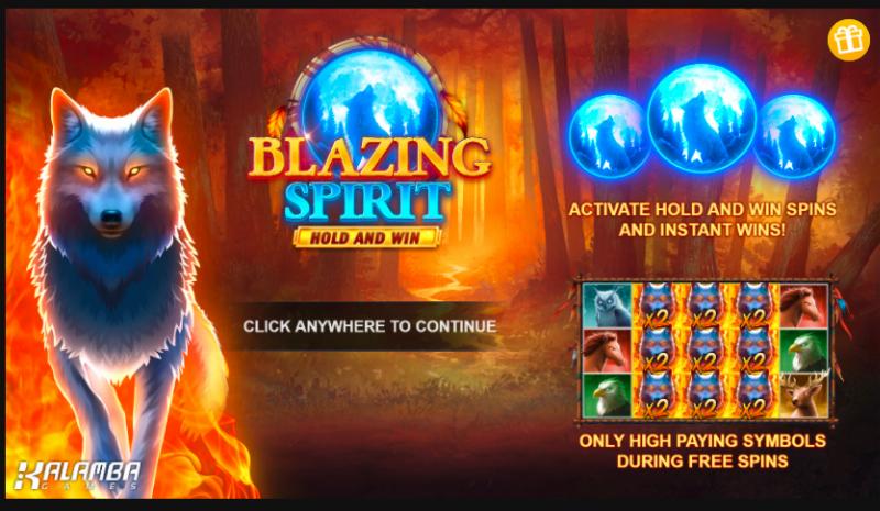 Blazing Spirit Hold And Win slot game artwork