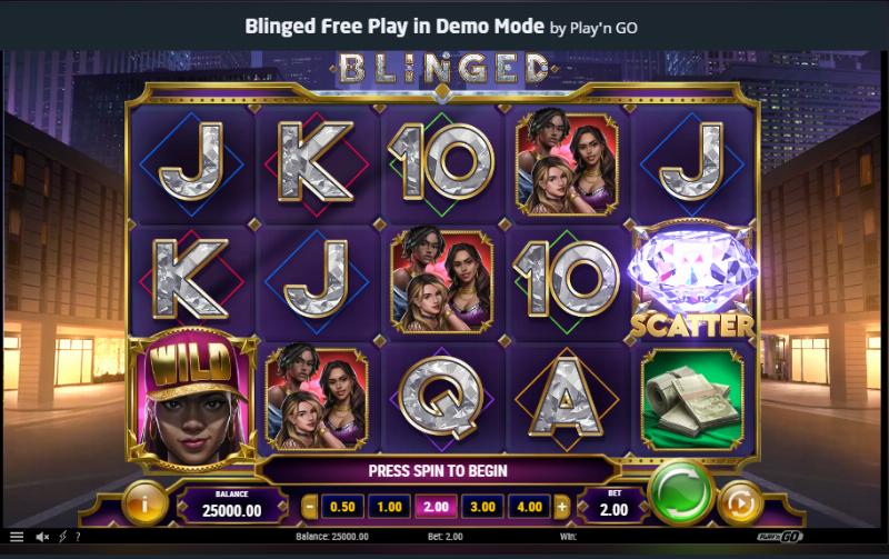Blinged slot game artwork
