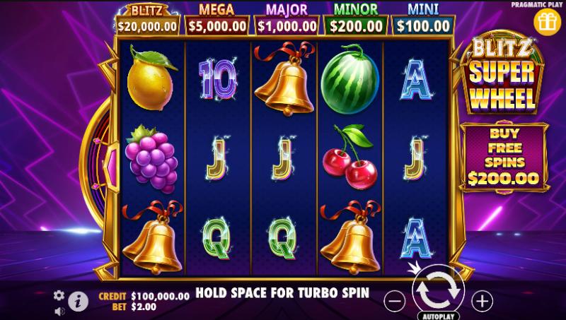 Blitz Super Wheel slot game artwork