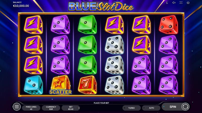 Blue Slot Dice slot game artwork