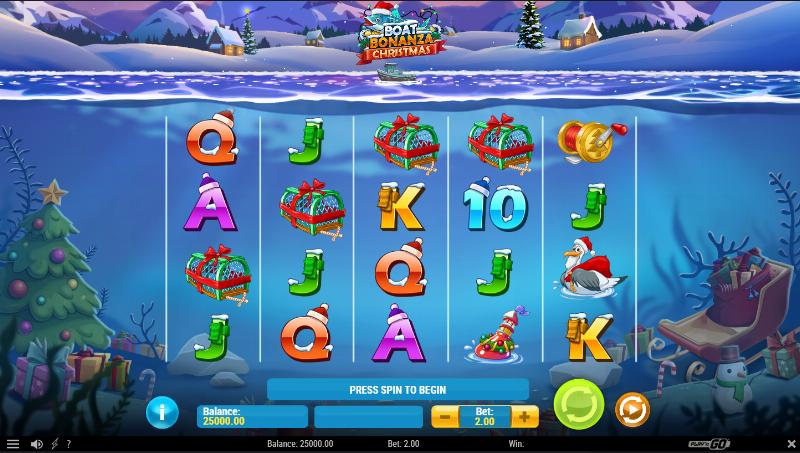 Boat Bonanza Christmas slot game artwork