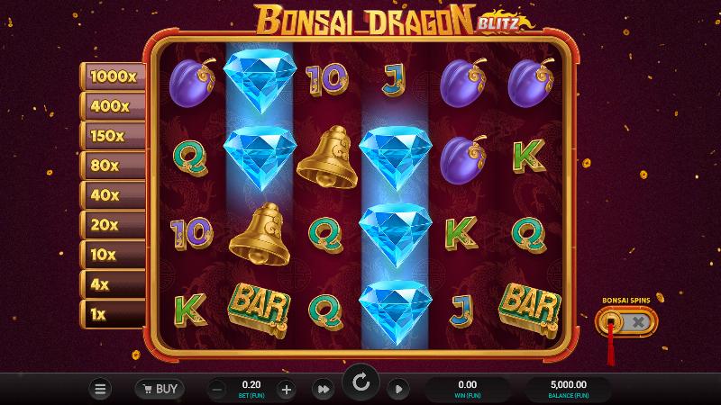 Bonsai Dragon Blitz Dream Drop slot game artwork