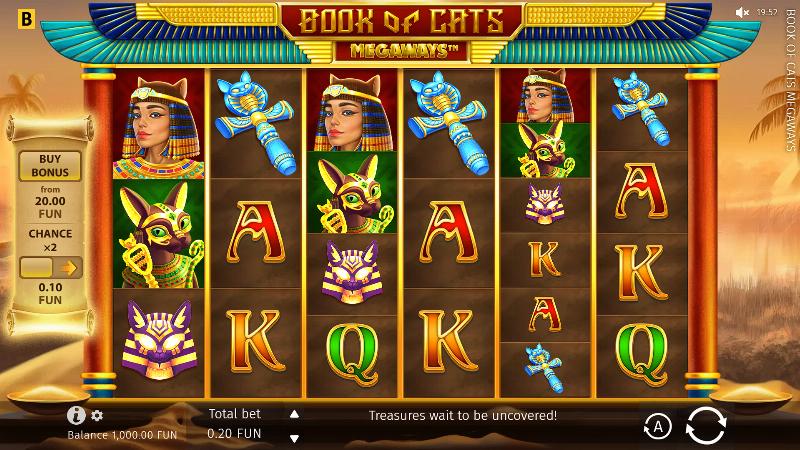 Book Of Cats Megaways slot game artwork