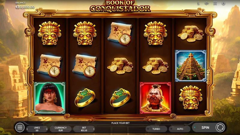 Book Of Conquistador slot game artwork