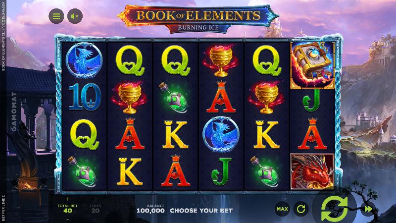 Book Of Elements slot game artwork
