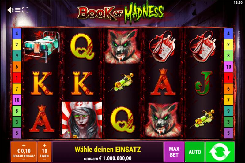 Book Of Madness slot game artwork