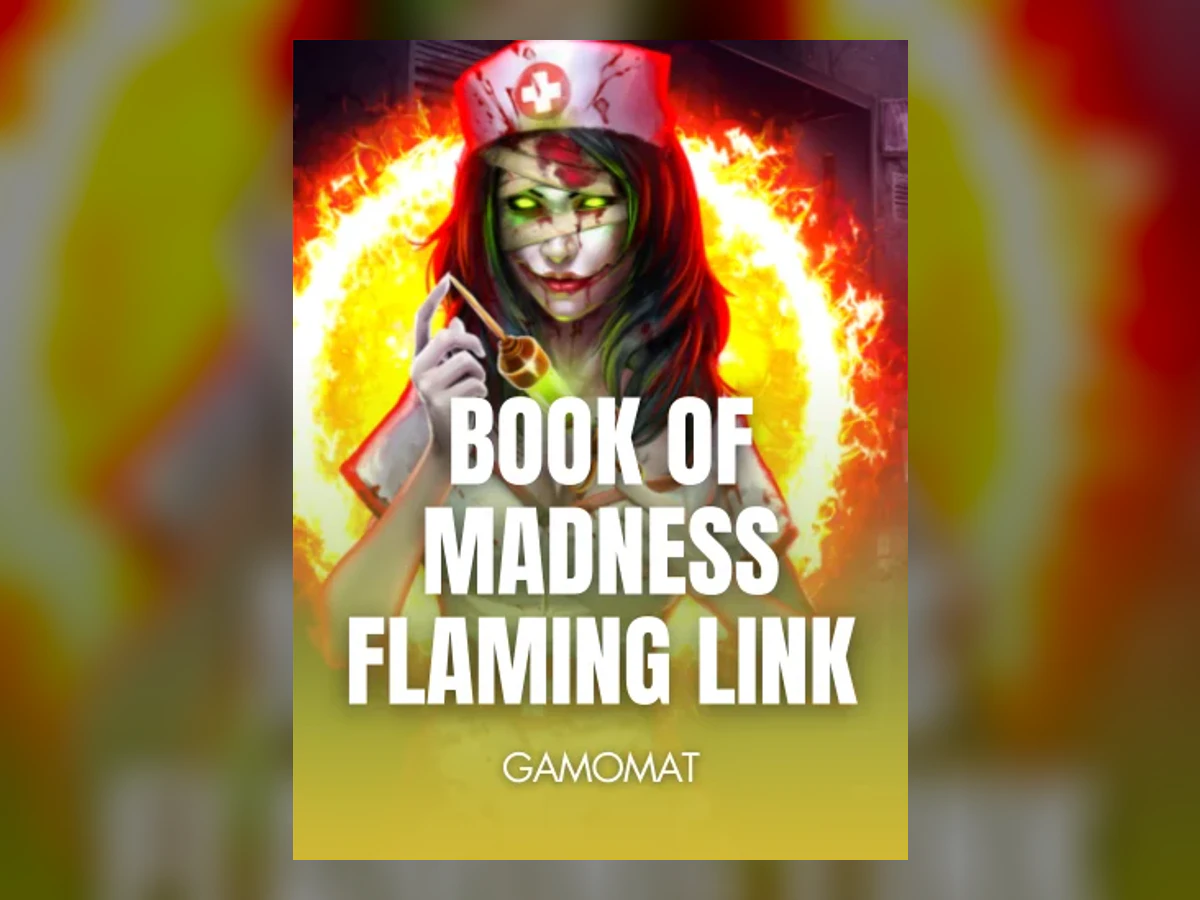 Book of Madness Flaming Link slot game artwork