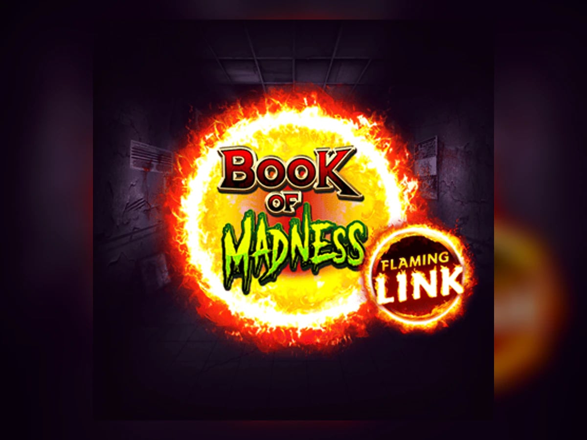 Book of Madness Flaming Link slot game artwork