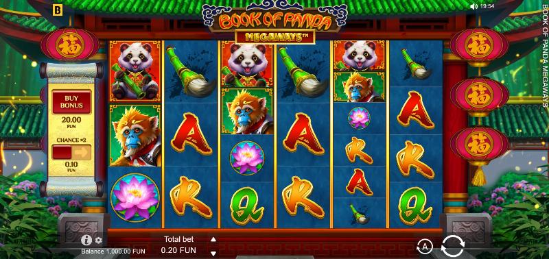 Book Of Panda Megaways slot game artwork
