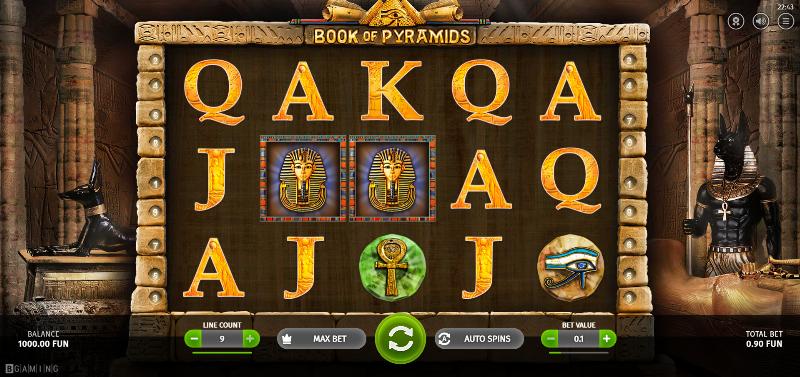 Book Of Pyramids slot game artwork