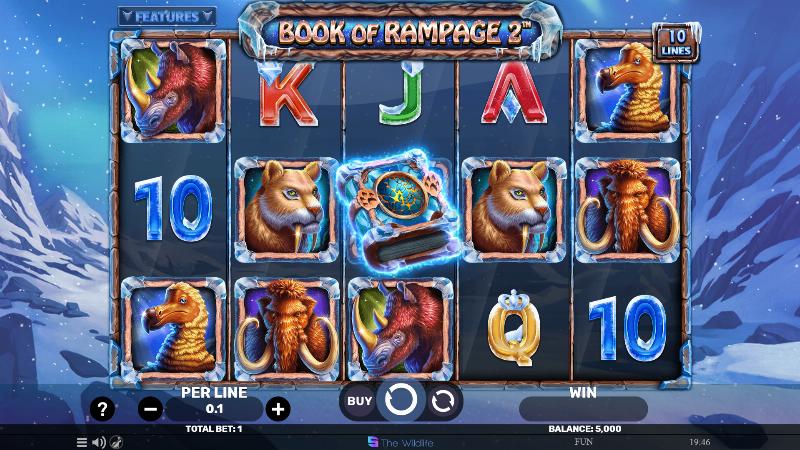 Book Of Rampage 2 slot game artwork