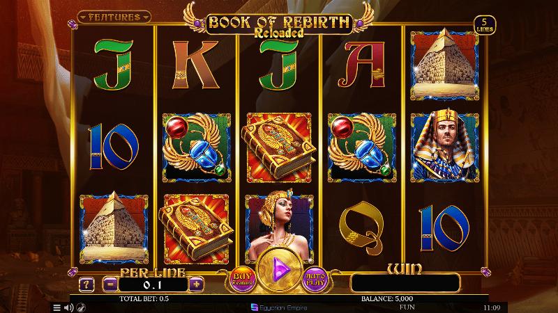 Book Of Rebirth Reloaded slot game artwork