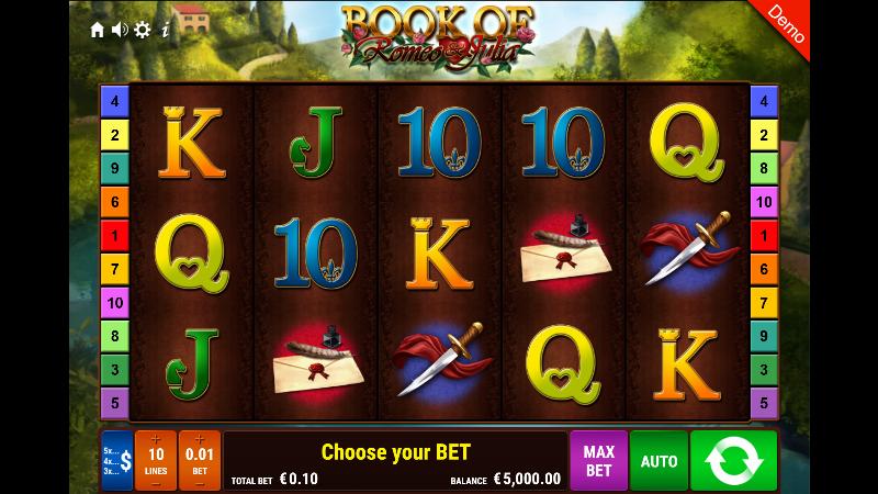 Book Of Romeo And Julia slot game artwork