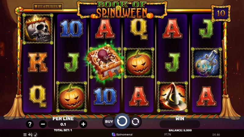 Book Of Spinoween slot game artwork
