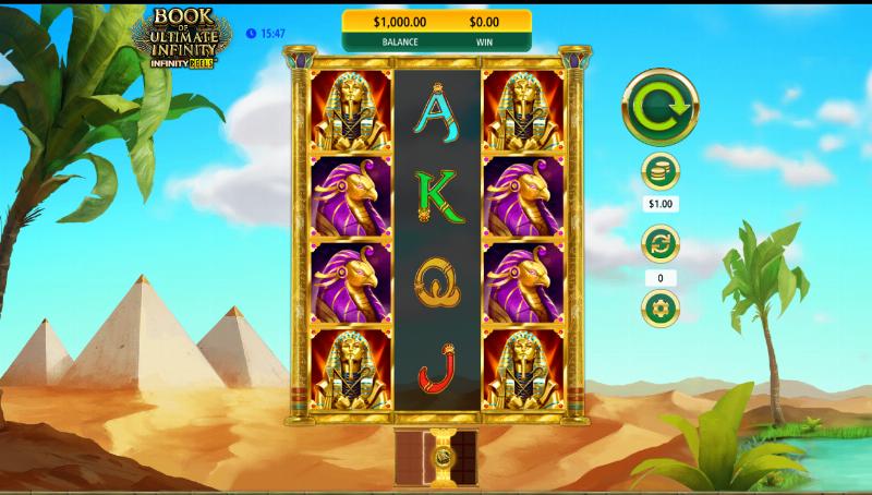 Book Of Ultimate Infinity Reels slot game artwork