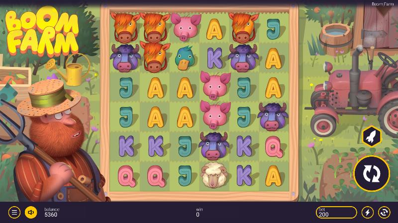 Boom Farm slot game artwork