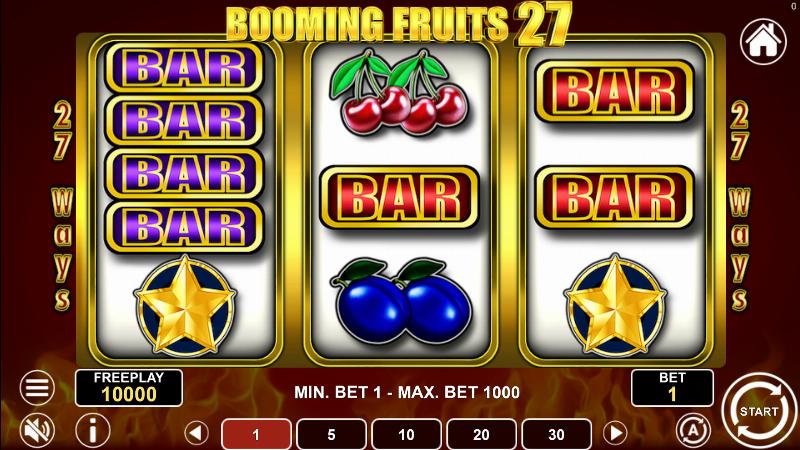 Booming Fruits 27 slot game artwork