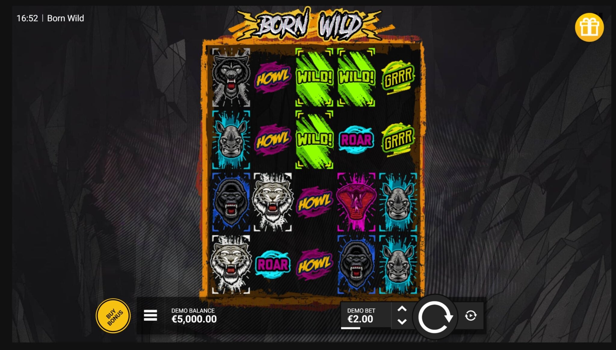 Born Wild slot game artwork