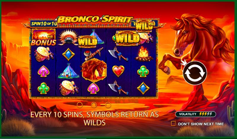 Bronco Spirit slot game artwork