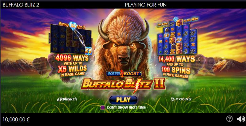 Buffalo Blitz Ii slot game artwork