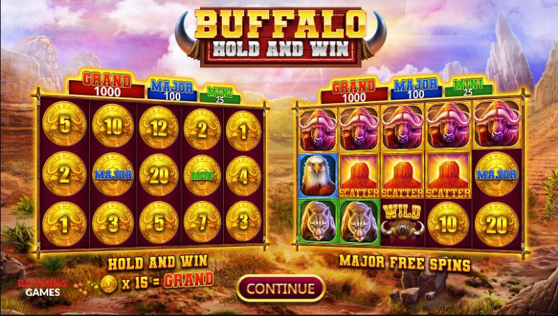 Buffalo Hold And Win slot game artwork