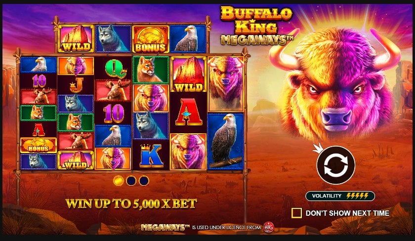 Buffalo King Megaways slot game artwork