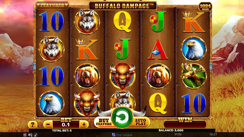 Buffalo Rampage slot game artwork