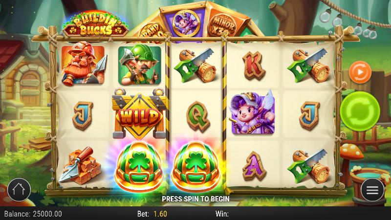 Buildin’ More Bucks slot game artwork