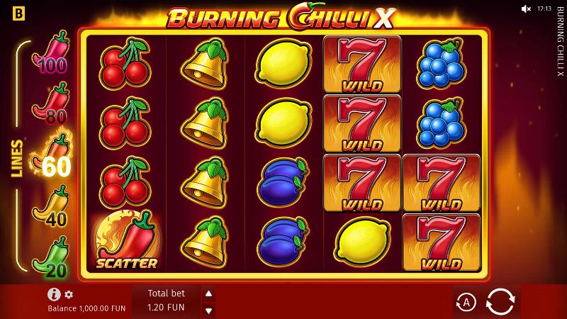 Burning Chilli X slot game artwork