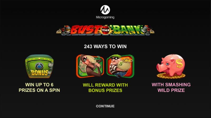 Bust The Bank slot game artwork