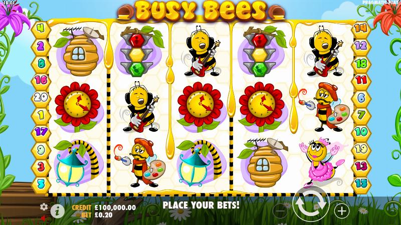 Busy Bees slot game artwork